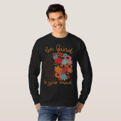 Be Kind To Your Mind Brain Cute Flowers Groovy Men T-shirt (Voorkant volledig)