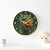 Be Kind to Your Mind Floral Grote Klok (Huis)