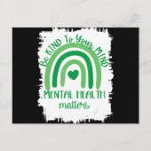 Be Kind To Your Mind,Mental Health Matters, Autism Briefkaart (Voorkant)