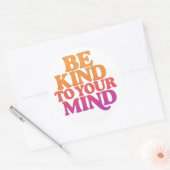 BE KIND TO YOUR MIND – Retro Wavy Sticker (Envelop)