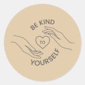 Be Kind to Yourself | Gentle Reminder Line Sticker (Voorkant)