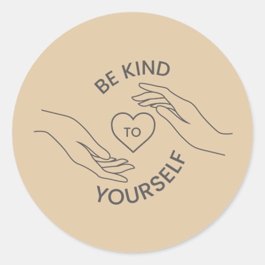 Be Kind to Yourself | Gentle Reminder Line Sticker (Voorkant)