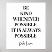 Be kind whenever possible. It is always possible Poster (Voorkant)