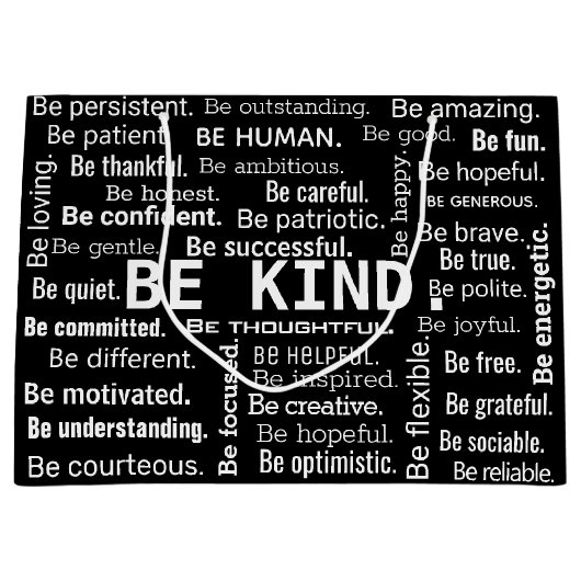 Be Kind Word Cloud Groot Cadeauzakje (Voorkant)