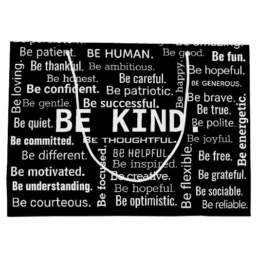 Be Kind Word Cloud Groot Cadeauzakje (Achterkant)