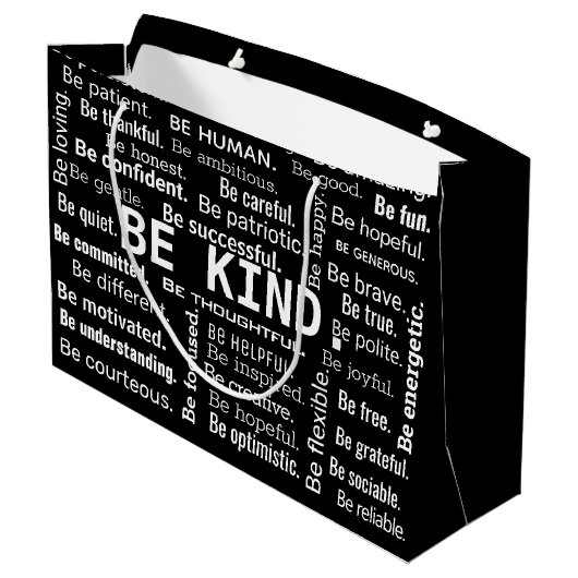 Be Kind Word Cloud Groot Cadeauzakje (Achterkant Gekanteld)