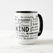 Be Kind Word Cloud inspirational Words Mok (Voorkant rechts)