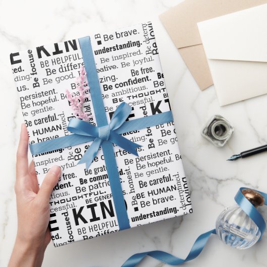 Be Kind Word Cloud On White Cadeaupapier (Geschenken)