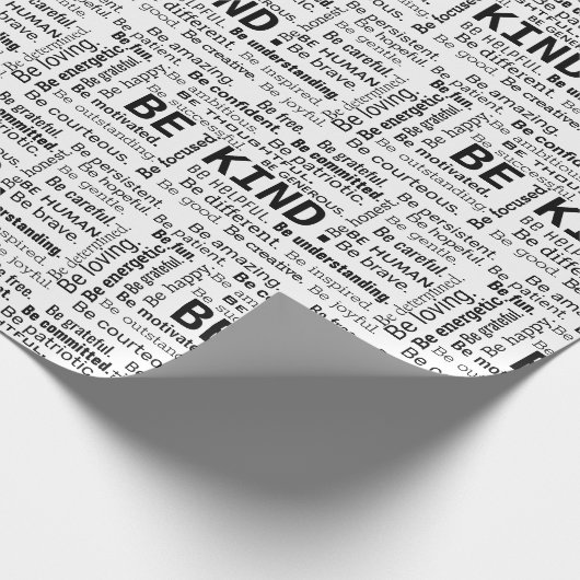 Be Kind Word Cloud On White Cadeaupapier (Hoek)