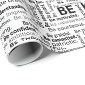 Be Kind Word Cloud On White Cadeaupapier (Rol Hoek)