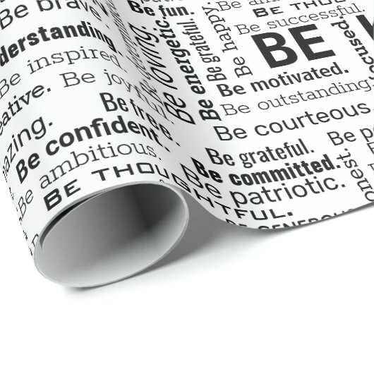 Be Kind Word Cloud On White Cadeaupapier (Rol Hoek)