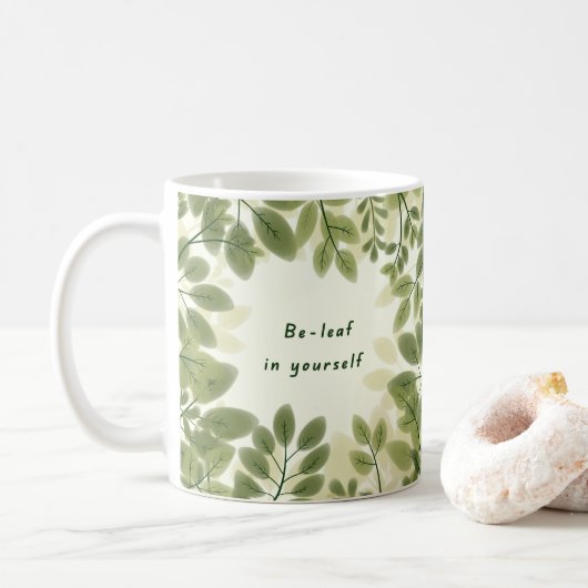 Be Leaf in Yourself Mug Koffiemok (Met donut)