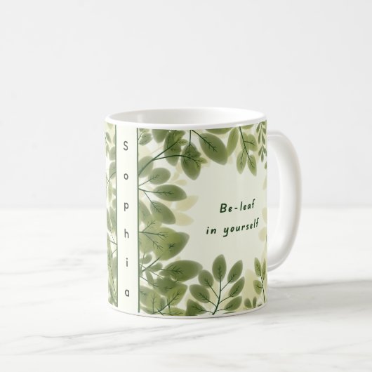 Be Leaf in Yourself Mug Koffiemok (Voorkant rechts)