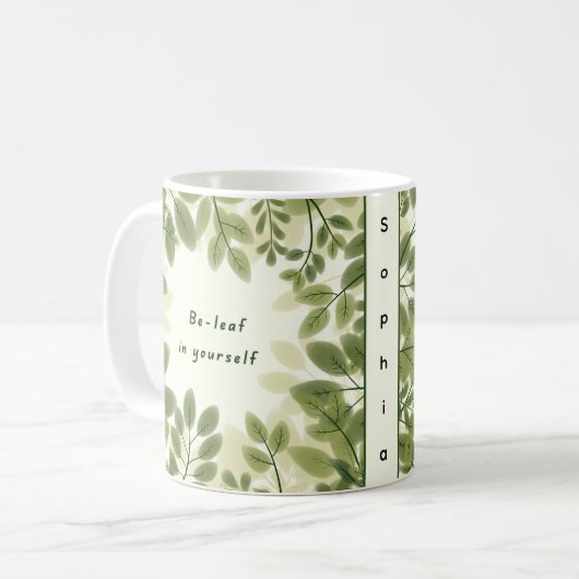 Be Leaf in Yourself Mug Koffiemok (Voorkant links)