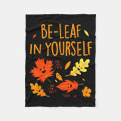Be-leaf In Yourself Quotes Sayings Funny Gift  Fleece Deken (Voorkant)