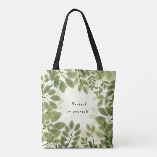 Be Leaf in Yourself Tote Bag (Achterkant)