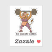 Be Legen-Dairy – Funny Cow Weightlifting Gym Sticker (Vel)