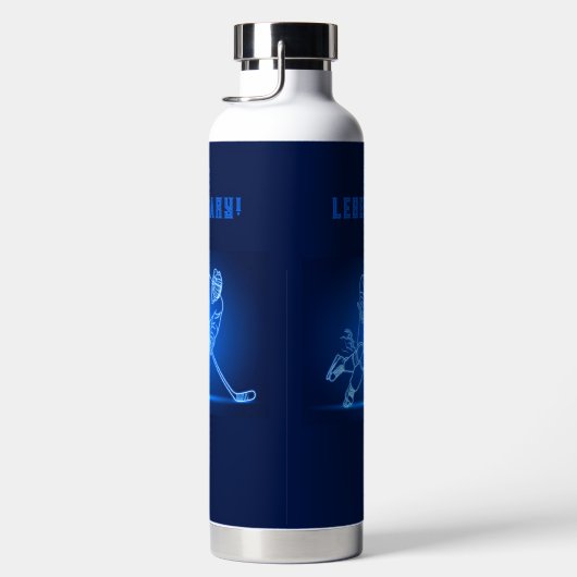 "Be Legendary" Hockeyspeler Waterfles (Rechts)