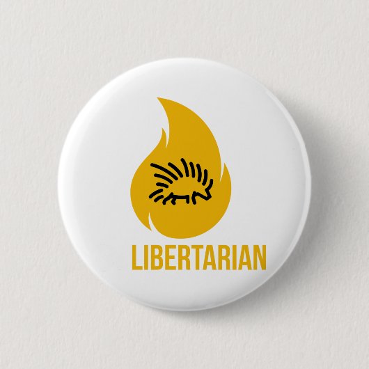 Be Libertarian Porcupine Ronde Button 5,7 Cm (Voorkant)