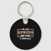 Be Like Subtraction Funny Math Quote Teacher Stude Sleutelhanger (Voorkant)