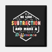Be Like Subtraction Math Quote Chalkboard Teacher Magneet (Voorkant)