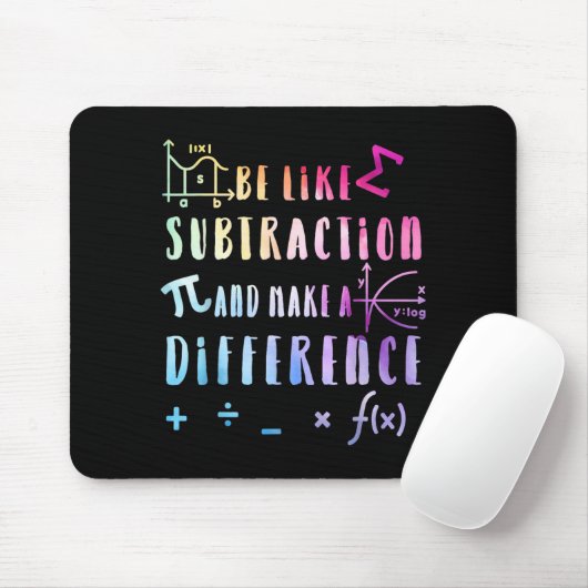 Be Like Subtraction Math Quote For Teachers Studen Muismat (Met muis)