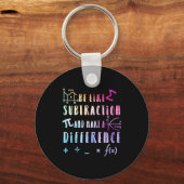 Be Like Subtraction Math Quote For Teachers Studen Sleutelhanger (Voorkant)