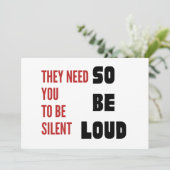Be Loud They Need You To Be Silent Injustice Kaart (Staand voorkant)