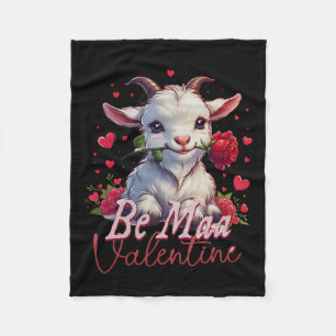 Be Maa Valentijn Goat Heart Schattige Goat Happy V Fleece Deken