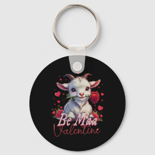 Be Maa Valentijn Goat Heart Schattige Goat Happy V Sleutelhanger