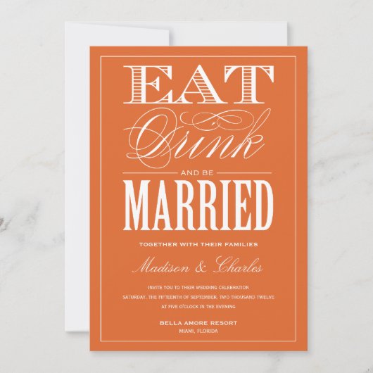 & BE MARRIED | AFBEELDINGSINVITATIE KAART (Voorkant)