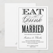 & BE MARRIED | AFBEELDINGSINVITATIE KAART (Voorkant / Achterkant)