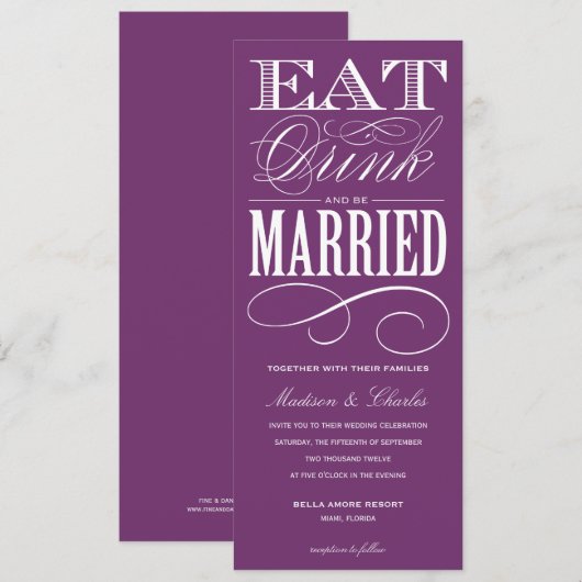 & BE MARRIED | AFBEELDINGSINVITATIESYSTEEM 2 KAART (Voorkant / Achterkant)