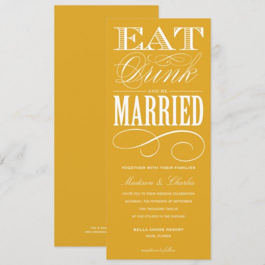 & BE MARRIED | AFBEELDINGSINVITATIESYSTEEM 2 KAART (Voorkant / Achterkant)