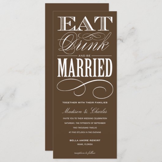 & BE MARRIED | AFBEELDINGSINVITATIESYSTEEM 2 KAART (Voorkant / Achterkant)