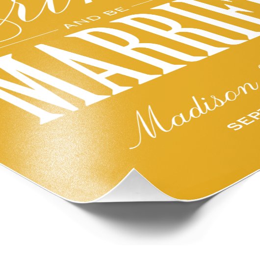 & BE MARRIED | AFDRUKKING VOOR ONTVANGST FOTO AFDRUK (Hoek)