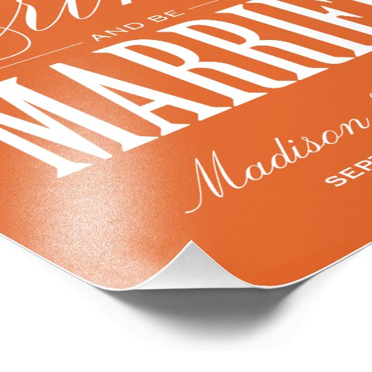 & BE MARRIED | AFDRUKKING VOOR ONTVANGST FOTO AFDRUK (Hoek)