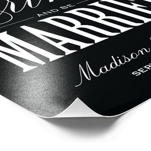 & BE MARRIED | AFDRUKKING VOOR ONTVANGST FOTO AFDRUK (Hoek)