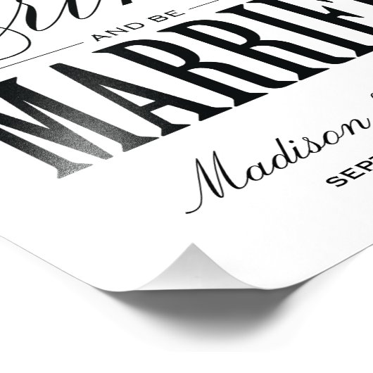 & BE MARRIED | AFDRUKKING VOOR ONTVANGST FOTO AFDRUK (Hoek)