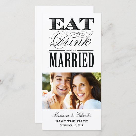 & BE MARRIED | BEWAREN VAN DE DATUM VAN AANKONDIGI SAVE THE DATE (Voorkant / Achterkant)