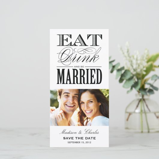 & BE MARRIED | BEWAREN VAN DE DATUM VAN AANKONDIGI SAVE THE DATE (Staand voorkant)