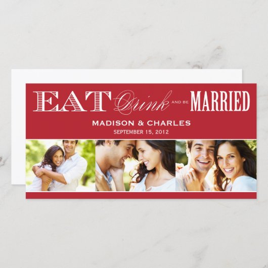 & BE MARRIED | BEWAREN VAN DE DATUM VAN AANKONDIGI SAVE THE DATE (Voorkant / Achterkant)