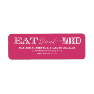 & BE MARRIED ETIKETTEN VOOR TERUGDRANK