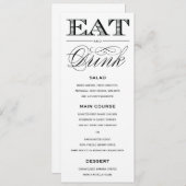 & BE MARRIED | MENU (Voorkant / Achterkant)