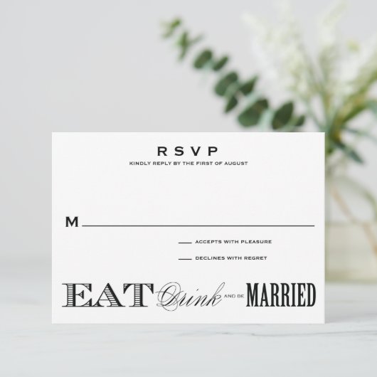 & BE MARRIED | RSVP 3,5 x 5 (Staand voorkant)