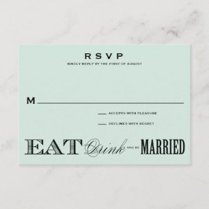 & BE MARRIED   RSVP 3,5 x 5