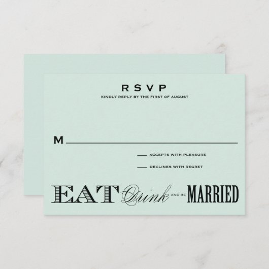 & BE MARRIED | RSVP 3,5 x 5 (Voorkant / Achterkant)