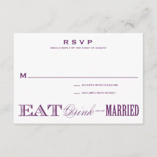 & BE MARRIED   RSVP 3,5 x 5
