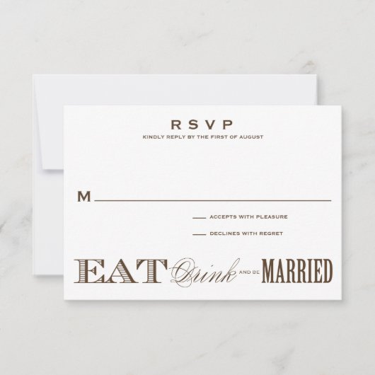 & BE MARRIED | RSVP 3,5 x 5 Kaartje (Voorkant)