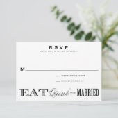 & BE MARRIED | RSVP 3,5 x 5 Kaartje (Staand voorkant)